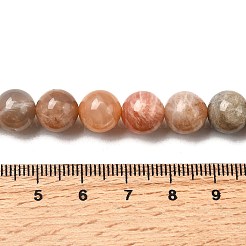 Круглые нити из натуральных бусин из нескольких лунных камней&nbsp;G-I176-09-10mm