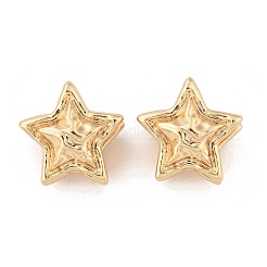 Латунь обруч серьги для женщин&nbsp;LS-EJEW-U041-08G