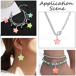 70шт 7 цвета светящиеся прозрачные подвески из смолы&nbsp;RESI-YW0004-47