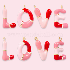 8 шт. 4 стиля латунных эмалевых подвесок&nbsp;KK-BBC0019-23