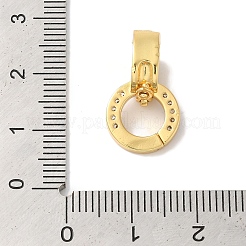 Кольцо-стойка покрытие латунь микро-паве прозрачный кубический цирконий застежки твистер&nbsp;KK-A225-16G