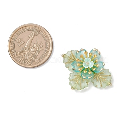 Подвески-цветы из латунного стекла и бисера&nbsp;PALLOY-MZ01118-02