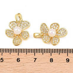 Латунные микропаве прозрачные подвески с фианитом&nbsp;KK-H262-19G