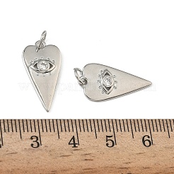 Латунные микропаве прозрачные подвески с фианитом&nbsp;KK-A280-15P