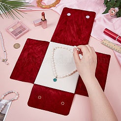 Портативные дорожные бархатные жемчужные ожерелья с клапаном&nbsp;TP-WH0025-01B