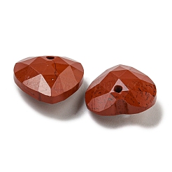 Подвески-сердечки из натуральной красной яшмы с гранеными сердечками&nbsp;G-G123-01B