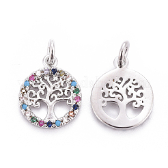 Латунные микро проложить кубического циркония подвески&nbsp;ZIRC-L070-45P