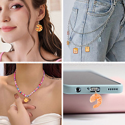 24шт 12 стиля непрозрачные подвески из смолы&nbsp;CRES-TA0001-65