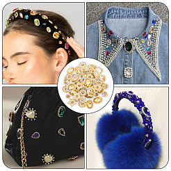 100 шт. пришивные стразы в форме капли/сердца/звезды&nbsp;GACR-TA0001-07G