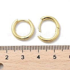 Латунные серьги-кольца из прозрачного кубического циркония&nbsp;LS-EJEW-D311-145G