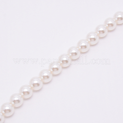 Ручки для мешков с круглыми бусинами из белого акрила&nbsp;FIND-TAC0006-21C-01