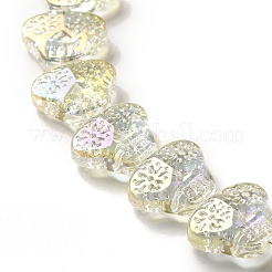 Прозрачные стеклянные бусины гальваническим пряди&nbsp;LS-EGLA-F158-FR01