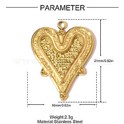 Подвески из нержавеющей стали 304&nbsp;STAS-OY007-43G