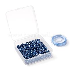 100шт 8мм натуральный кианит / цианит / дистен круглые бусины&nbsp;DIY-LS0002-52