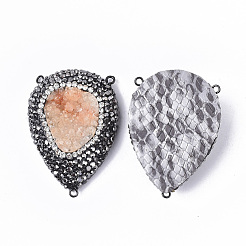 Окрашенные натуральные друзы кварцевые люстры компоненты соединения&nbsp;RB-Q215-011G