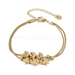 Многорядные браслеты-цепочки из нержавеющей стали 304 для женщин&nbsp;BJEW-K291-01G