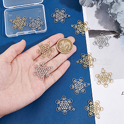 12 шт. подвески из нержавеющей стали 201 двух цветов&nbsp;STAS-UN0059-74