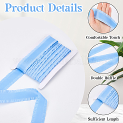 10 ярд полиэстеровой кружевной ленты с оборками&nbsp;DIY-CY0001-23A