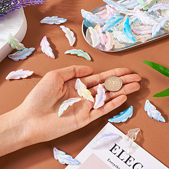 60шт 6 цвета прозрачные акриловые подвески&nbsp;TACR-TA0001-29