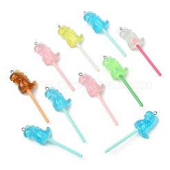 10 шт. большие подвески из светящейся полупрозрачной смолы&nbsp;FIND-FS0002-91E