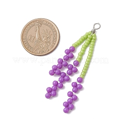 Подвески из стеклянных бусин в виде колосков риса&nbsp;PALLOY-JF04672