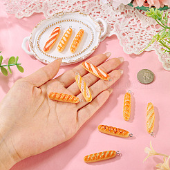 10 шт. набор миниатюрных подвесок в виде продуктов для завтрака из смолы&nbsp;FIND-TA0008-32