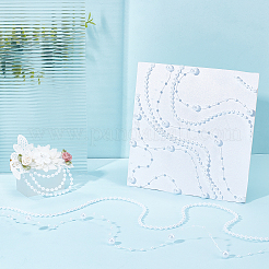 2 рулон 2-х видов пластиковых бусин с жемчугом DIY-GA0003-33