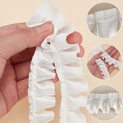 Лента из полиэстера и атласа со складками длиной 20 м.&nbsp;OCOR-WH0093-01A