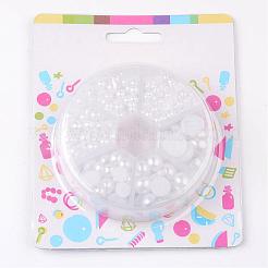 1box abs пластмассовые имитационные жемчужные купольные кабошоны SACR-JP0001-09