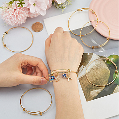 6шт регулируемый расширяемый браслет из нержавеющей стали 304&nbsp;MAK-BBC0001-10