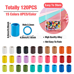 120 шт. двухцветные бусины из сплава с покрытием из распыляемого покрытия для изготовления ювелирных изделий&nbsp;FIND-TA0002-74