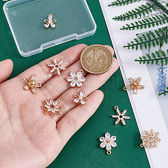 10шт 5 стиля латунные микропаве прозрачные кубические подвески из циркония&nbsp;KK-PH0012-85