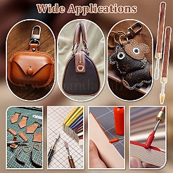 2 шт. 2 стиля масляная ручка из нержавеющей стали с кожаным краем&nbsp;TOOL-NB0002-29A