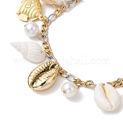 Браслеты с подвесками из натуральной нержавеющей стали 304&nbsp;BJEW-JB11542