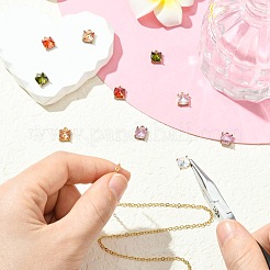 10 шт. 5 цвета латунные подвески с микропаве и кубическим цирконием&nbsp;KK-CJ0003-71