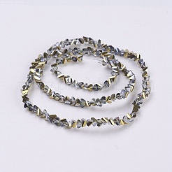 Стеклянные бусины с гальваническим покрытием &nbsp;EGLA-J145-4mm-HP03