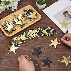 10 шт. бумажные звездные поздравительные баннеры&nbsp;AJEW-CN0005-40A
