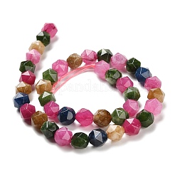 Природные окрашенные белого нефрита нитей бисера&nbsp;G-F753-03