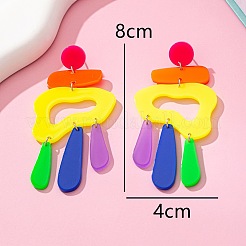 Акриловые самородки с каплевидными подвесками-серьгами&nbsp;FS-WGA8E59-01