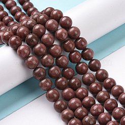 Естественно родонит круглый шарик нити&nbsp;G-J302-10-4mm