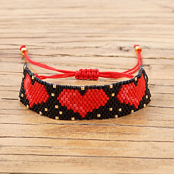 Браслеты из бисера Миюки в стиле бохо с регулируемым узором в виде сердца для женщин&nbsp;GW8629