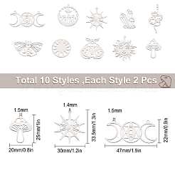 20 шт. 10 подвески из нержавеющей стали 201&nbsp;STAS-SC0003-56
