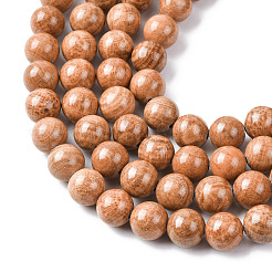 Нити бусин из натуральной тигровой яшмы&nbsp;G-H343-D09-12mm