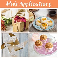 180 шт. 9-х цветная кружевная бумажная жиронепроницаемая салфетка для обертывания&nbsp;AJEW-CN0004-29