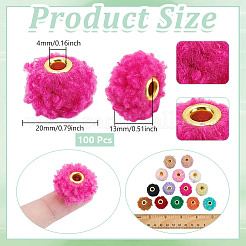 100 шт. тканевые европейские бусины&nbsp;FIND-GA0006-73