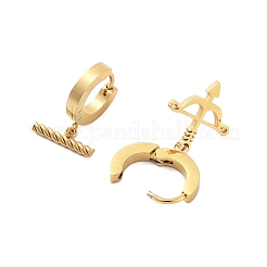 Женские серьги-кольца из нержавеющей стали 304 с ионным покрытием (IP)&nbsp;EJEW-A114-04G