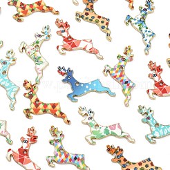 45шт 9 цвета сплава эмалевые подвески&nbsp;ENAM-CJ0002-42