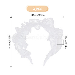 Тканевые морщинистые кружевные резинки для волос для женщин и девочек&nbsp;OHAR-WH0029-11A