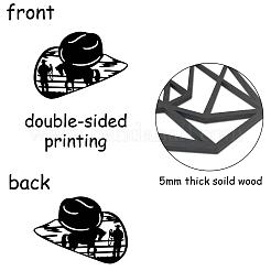 МДФ деревянные настенные художественные украшения&nbsp;HJEW-WH0049-026