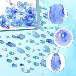 480шт 18 цвета гальванические стеклянные бусины&nbsp;EGLA-FS0001-53